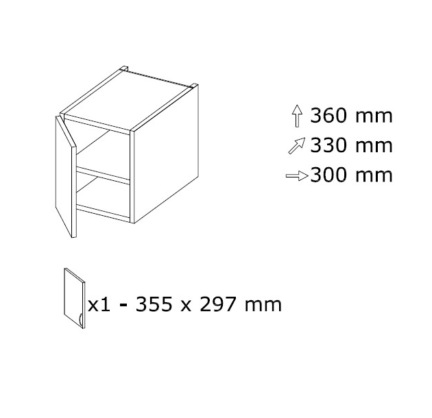 Seinäkaappi NOD 3 L 300 x K 360 Seinäkaappi NOD 3 L 300 x K 360